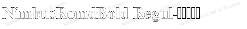 NimbusRomdBold Regul字体转换
